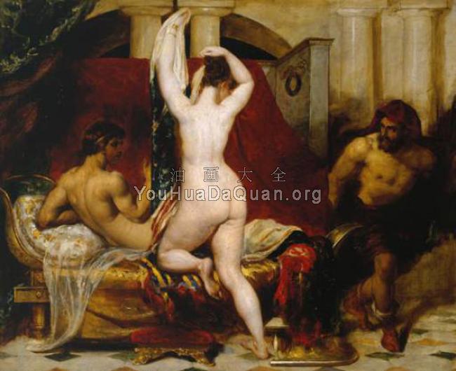 Candaules King of Lydia Shews his Wife by Stealth to Gyges One of his Ministers as S - 威廉·埃蒂